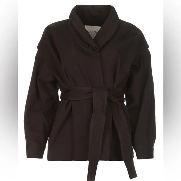 ba&sh Belted 100% Cotton Lost Jacket Size M - Picture 2 of 16
